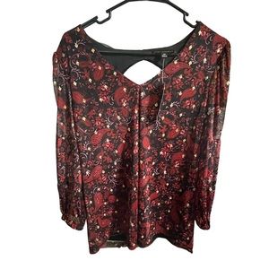 Sara Michelle LS Blouse Size Medium